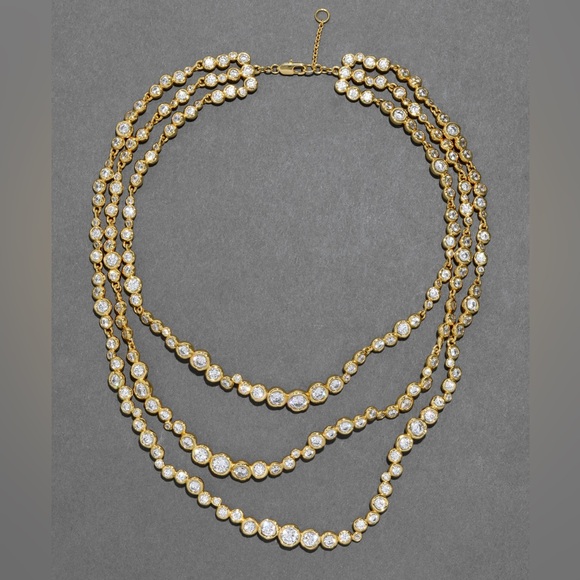 ALEXIS BITTAR • Asterales Gold Triple Layered Necklace - Picture 5 of 5